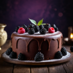 Chocolate and Blueberry Cake